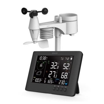 Sencor - Profesionalna meteorološka stanica sa LCD displejem u boji i budilnikom 5V/1xCR2032 + 3xAA Wi-Fi