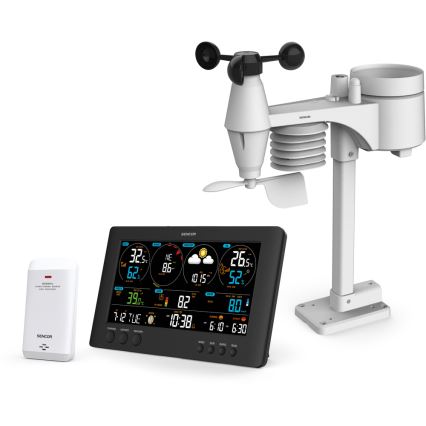 Sencor - Profesionalna meteostanica sa LCD displejem u boji 5V/1xCR2032 + 3xAA Wi-Fi