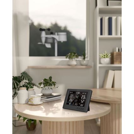 Sencor - Profesionalna meteorološka stanica sa LCD displejom u boji i budilnikom 5V/1xCR2032 + 3xAA