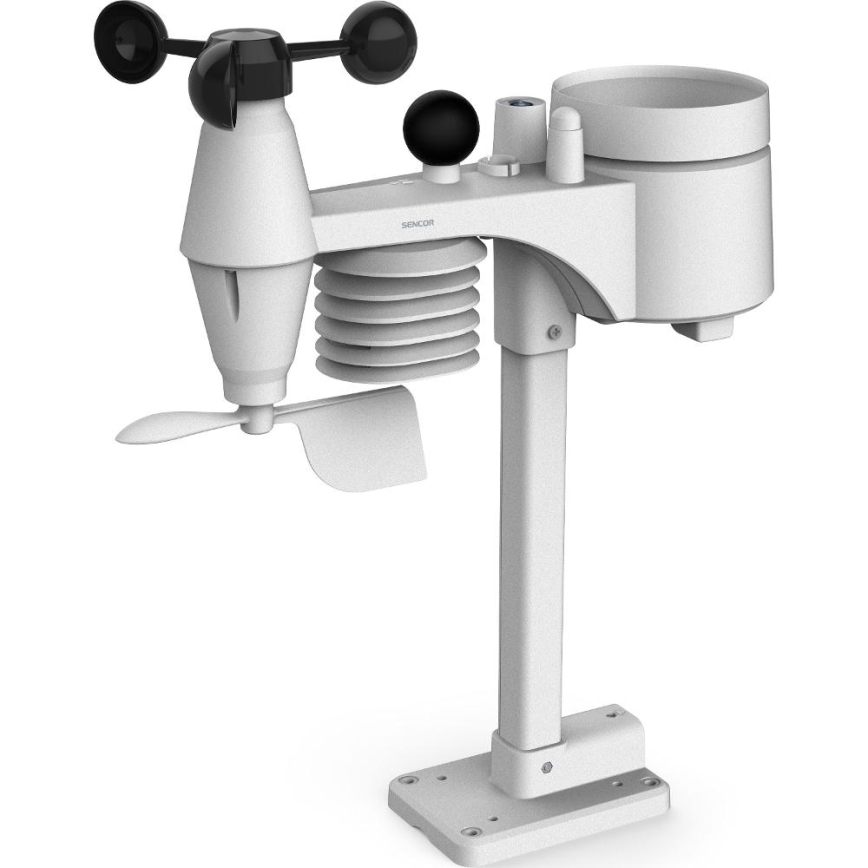 Sencor - Profesionalna meteorološka stanica sa LCD displejom u boji i budilnikom 5V/1xCR2032 + 3xAA