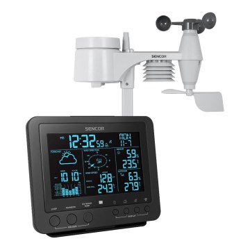 Sencor - Profesionalna meteostanica sa LCD displejem u boji 5V/1xCR2032 + 3xAA