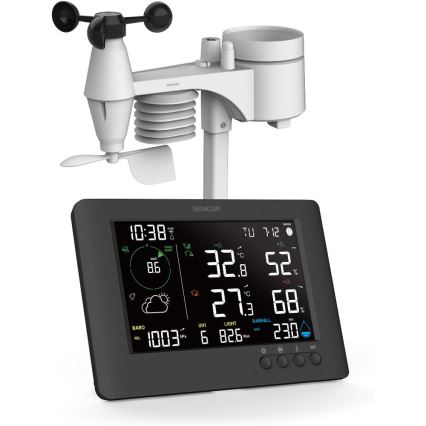 Sencor - Profesionalna meteorološka stanica sa LCD displejem u boji i budilnikom 5V/1xCR2032 + 3xAA Wi-Fi