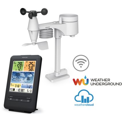 Sencor - Profesionalna meteorološka stanica sa LCD ekranom u boji 1xCR2032 + 3xAA Wi-Fi
