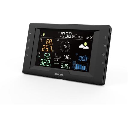 Sencor - Profesionalna meteorološka stanica sa LCD displejem u boji i budilnikom 5V/1xCR2032 + 3xAA