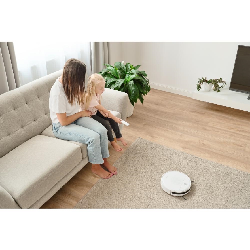 Sencor - Robotski usisivač sa mopom 2 u 1, 18W/1500 mAh, beo + daljinsko upravljanje