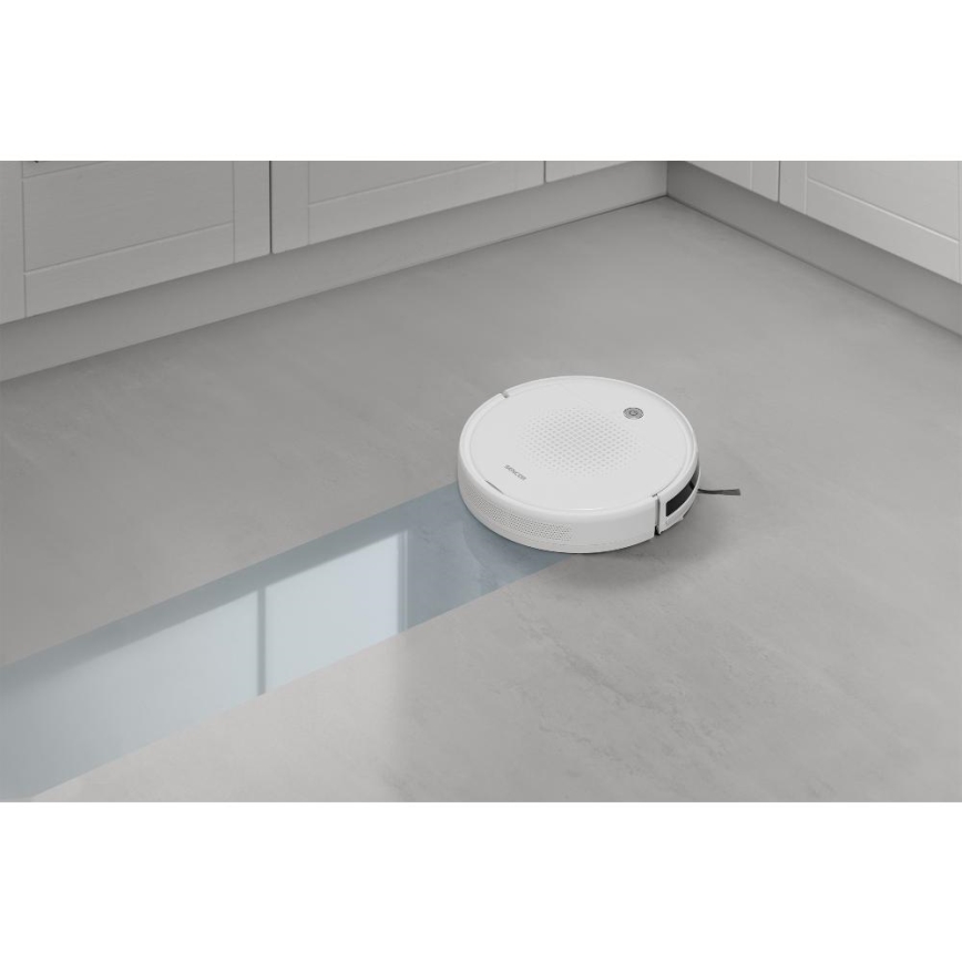 Sencor - Robotski usisivač sa mopom 2 u 1, 18W/1500 mAh, beo + daljinsko upravljanje