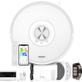 Sencor - Robotski usisivač sa mopom 2u1 50W/5000 mAh Wi-Fi bela + daljinski upravljač