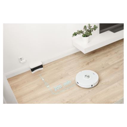 Sencor - Robotski usisivač sa mopom 2u1 50W/5000 mAh Wi-Fi bela + daljinski upravljač