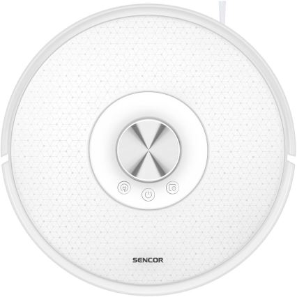 Sencor - Robotski usisivač sa mopom 2u1 50W/5000 mAh Wi-Fi bela + daljinski upravljač