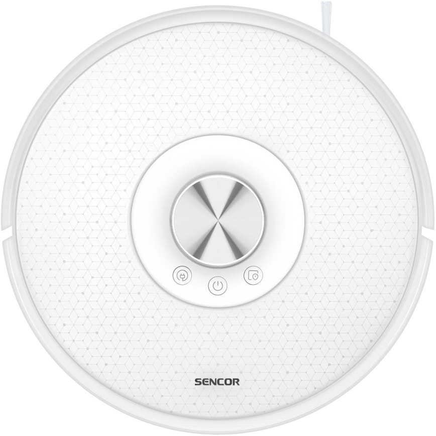 Sencor - Robotski usisivač sa mopom 2u1 50W/5000 mAh Wi-Fi bela + daljinski upravljač