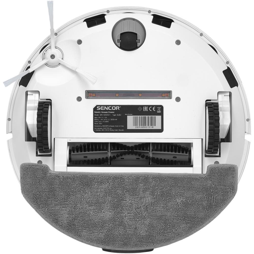 Sencor - Robotski usisivač sa mopom 2u1 50W/5000 mAh Wi-Fi bela + daljinski upravljač