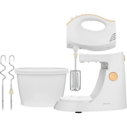 Sencor - Ručni mikser sa rotirajućom posudom 500W/230V bela