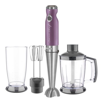 Sencor - Štapni blender 4u1 1200W/230V inox/ljubičasta