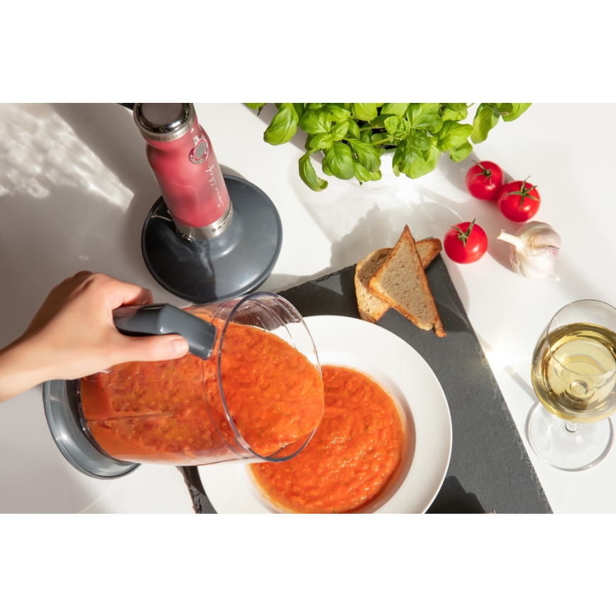 Sencor - Štapni mikser 4 u 1 1200W/230V nerđajući čelik/ružičasta