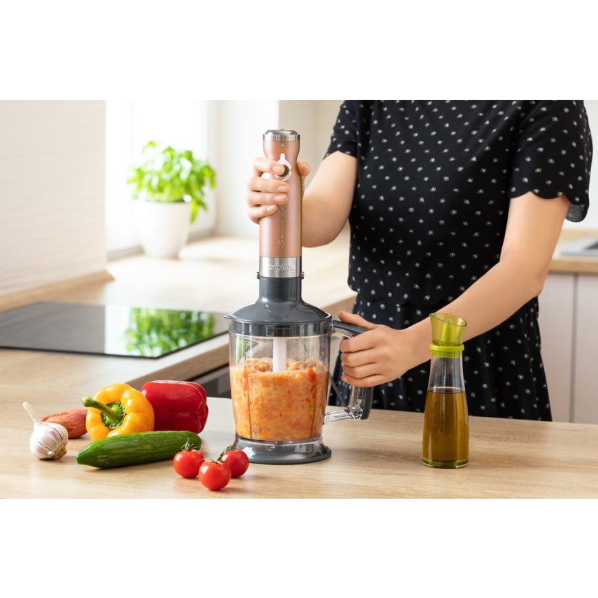 Sencor - Štapni mikser 4u1 1200W/230V inox/bakarna