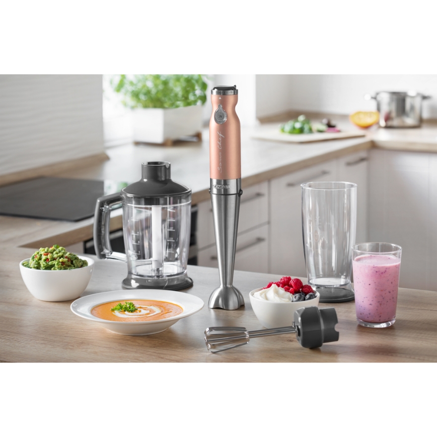Sencor - Štapni mikser 4u1 1200W/230V inox/bakarna