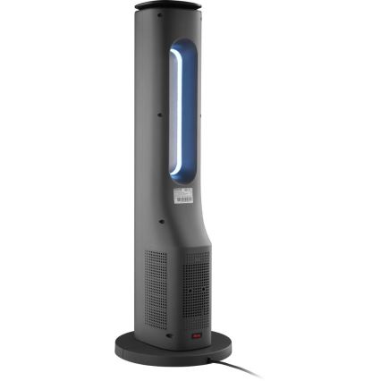 Sencor - Stojeći bezlopatni ventilator sa keramičkim grejnim telom 1200/2000W/230V antracit + daljinski upravljač