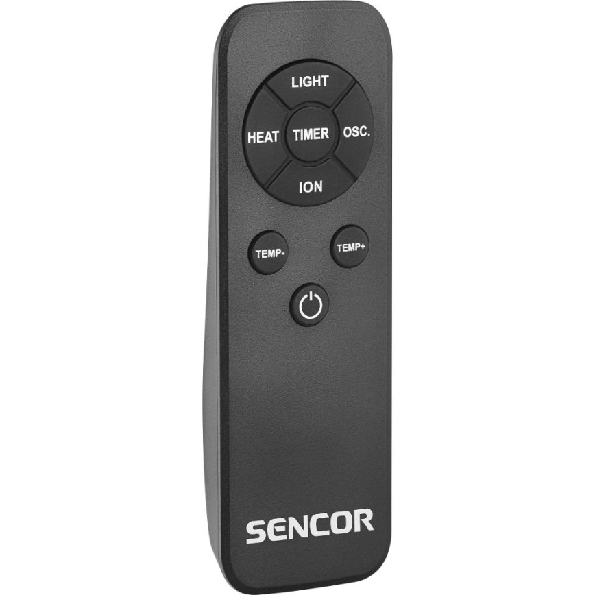 Sencor - Stojeći bezlopatni ventilator sa keramičkim grejnim telom 1200/2000W/230V antracit + daljinski upravljač