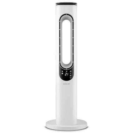 Sencor - Stojeći bezlopatni ventilator 50W/230V beli + daljinski upravljač
