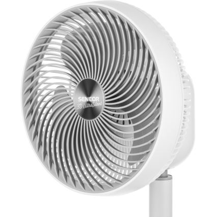 Sencor - Stojni ventilator 3D UltraSilent 26W/230V beo + daljinski upravljač