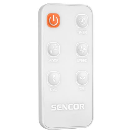 Sencor - Stojni ventilator 3D UltraSilent 26W/230V beo + daljinski upravljač