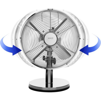 Sencor - Stoni ventilator 30W/230V sjajni hrom