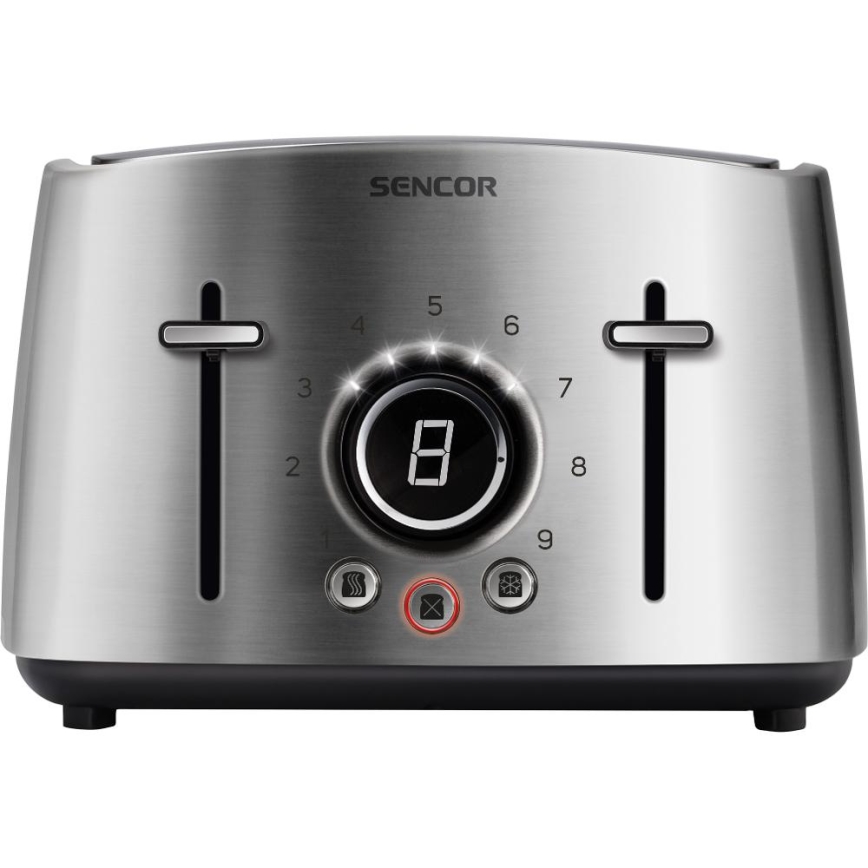 Sencor - Toster sa četiri otvora 1600W/230V mat hrom
