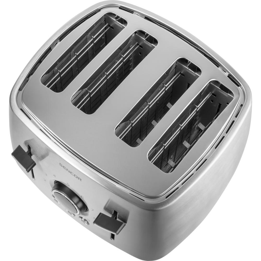 Sencor - Toster sa četiri otvora 1600W/230V mat hrom