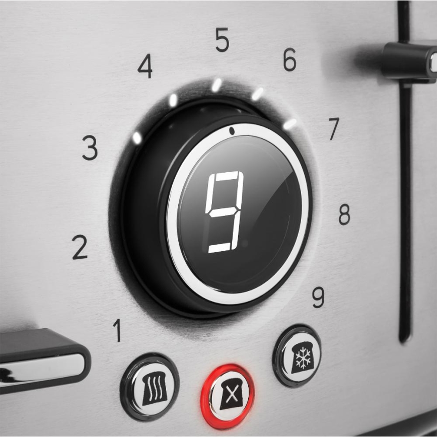 Sencor - Toster sa četiri otvora 1600W/230V mat hrom