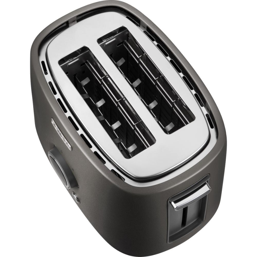 Sencor - Toster sa dva otvora i rešetkom za podgrevanje 1000W/230V antracit