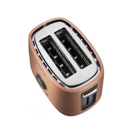 Sencor - Toster sa dva otvora i rešetkom za podgrevanje 1000W/230V bakarne boje