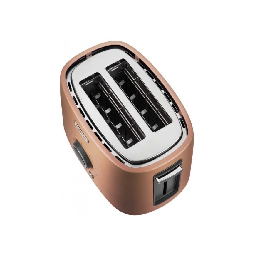 Sencor - Toster sa dva otvora i rešetkom za podgrevanje 1000W/230V bakarne boje