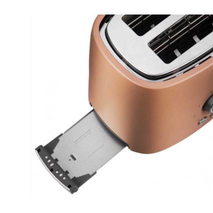 Sencor - Toster sa dva otvora i rešetkom za podgrevanje 1000W/230V bakarne boje