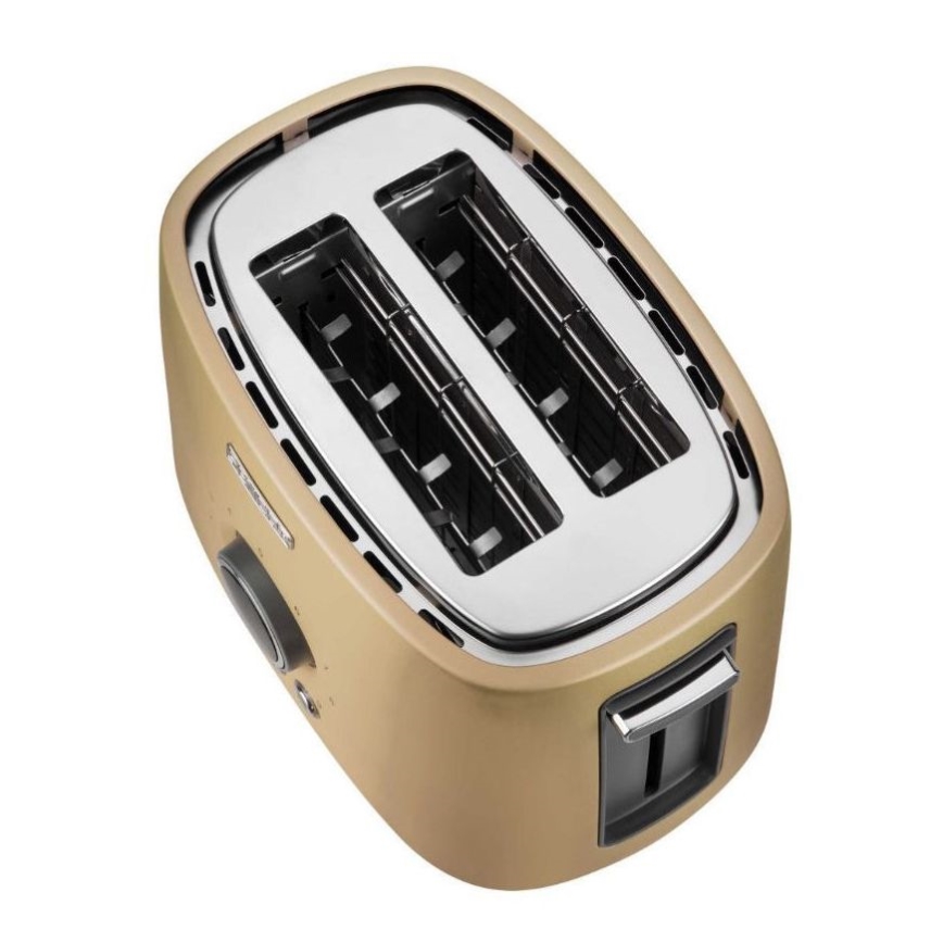 Sencor - Toster sa dva otvora i rešetkom za podgrevanje 1000W/230V bež