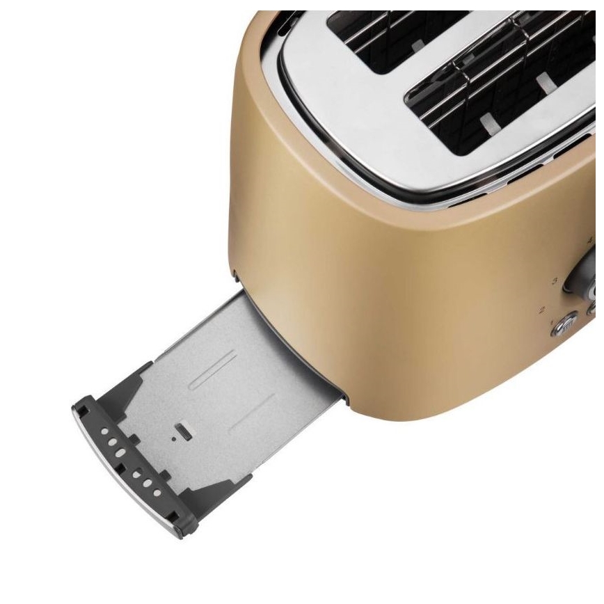 Sencor - Toster sa dva otvora i rešetkom za podgrevanje 1000W/230V bež