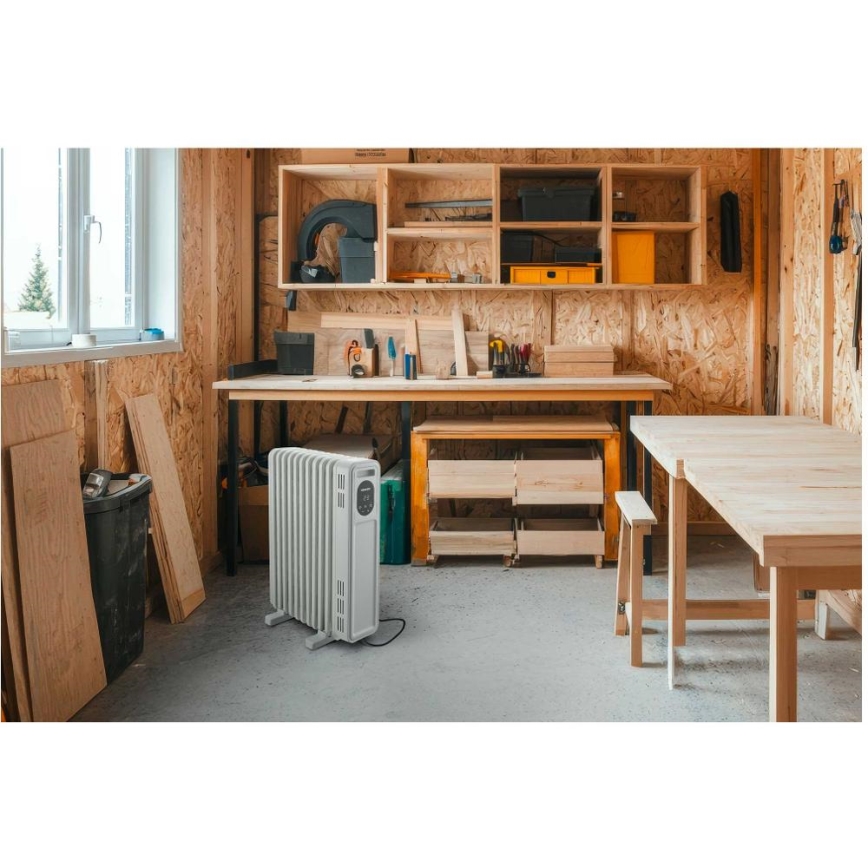 Sencor - Uljni radijator sa 11 rebara 1000/2300W/230V, beo, sa daljinskim upravljačem