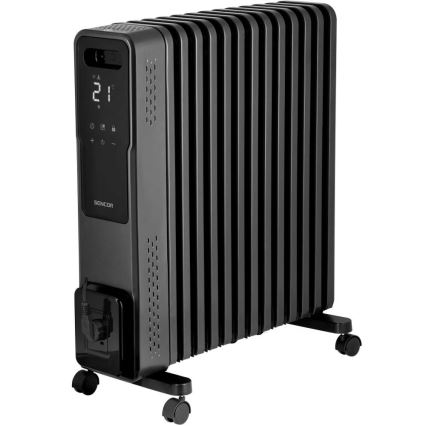 Sencor - uljni radijator sa 13 rebara, 1000/1500/2730 W, 230 V, Wi‑Fi, crne boje