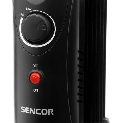 Sencor - uljni radijator sa 7 rebara, 700 W/230 V, crni