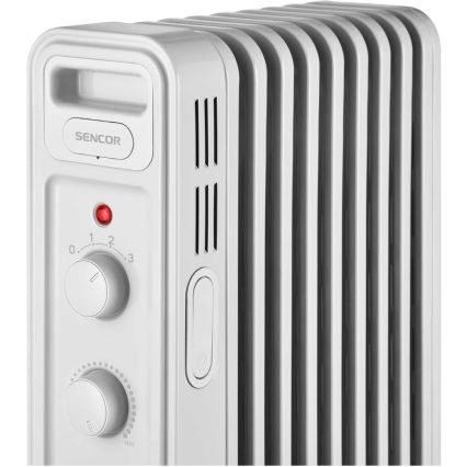 Sencor - Uljni radijator sa 9 rebara 800/1200/2000W/230V bela