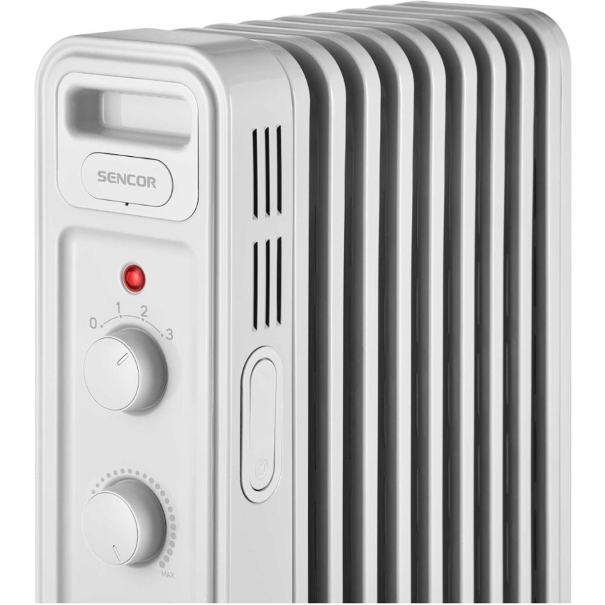 Sencor - Uljni radijator sa 9 rebara 800/1200/2000W/230V bela