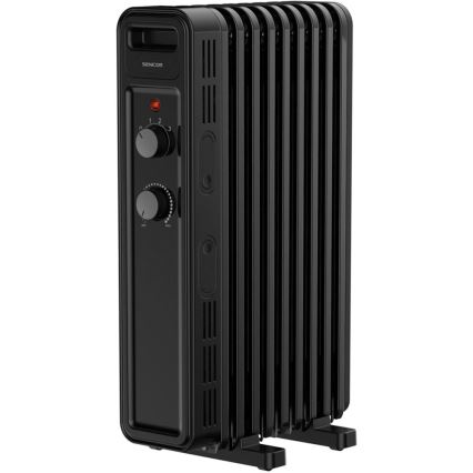 Sencor - Uljni radijator sa 9 rebara 800/1200/2000W/230V crna