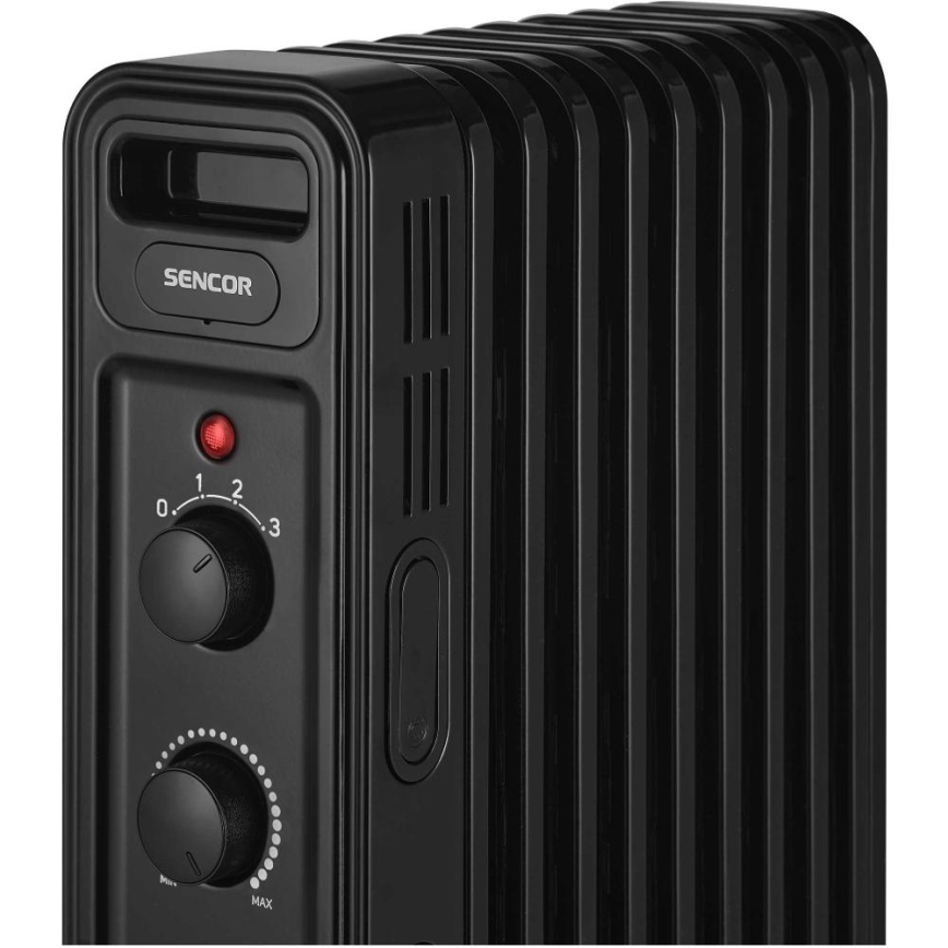 Sencor - Uljni radijator sa 9 rebara 800/1200/2000W/230V crna