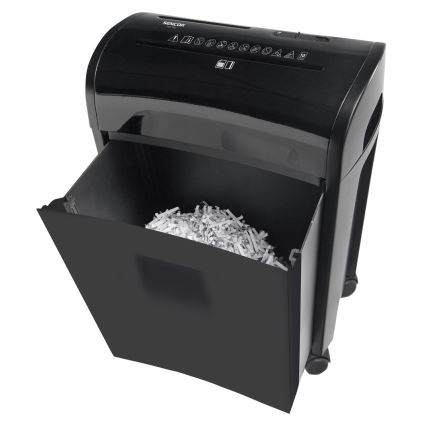 Sencor - Uništivač za CD i A4 papir, zapremina 14 l, 230V, crna