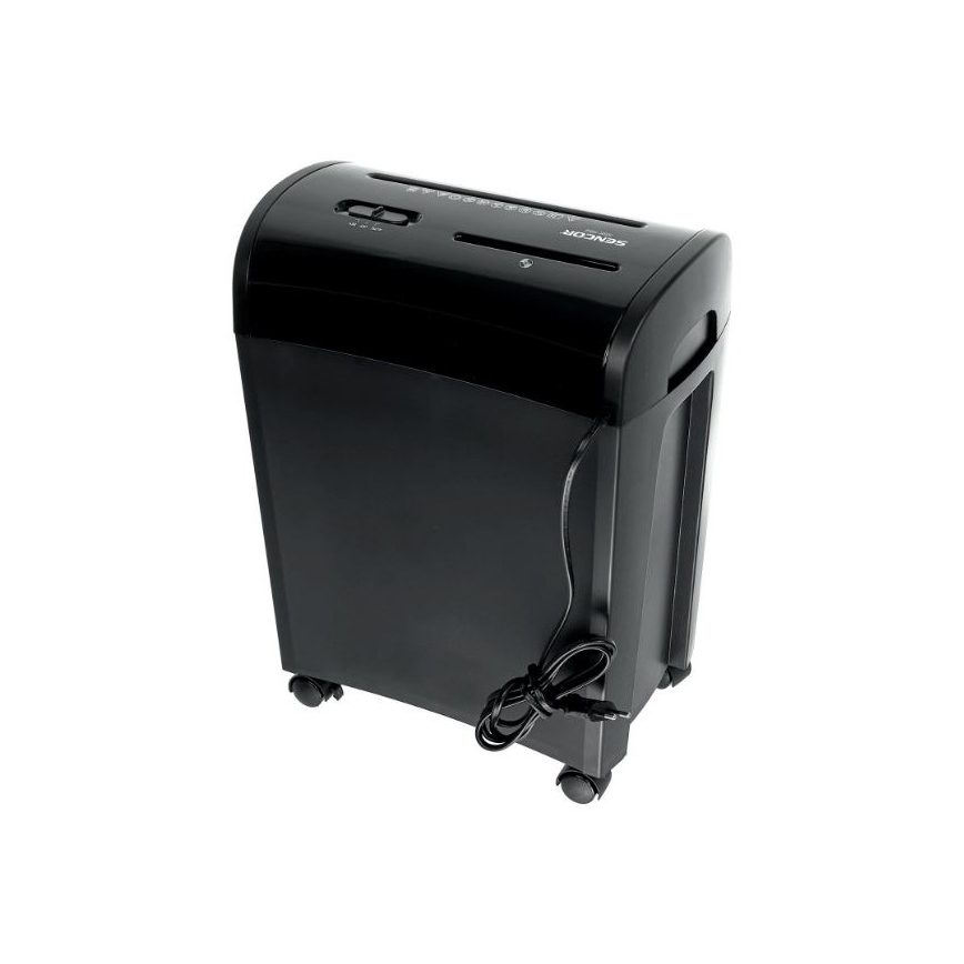 Sencor - Uništivač za CD i A4 papir, zapremina 14 l, 230V, crna