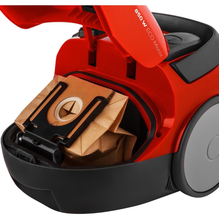 Sencor - Usisivač sa kesom 1,5 l 850W/230V crvena/crna