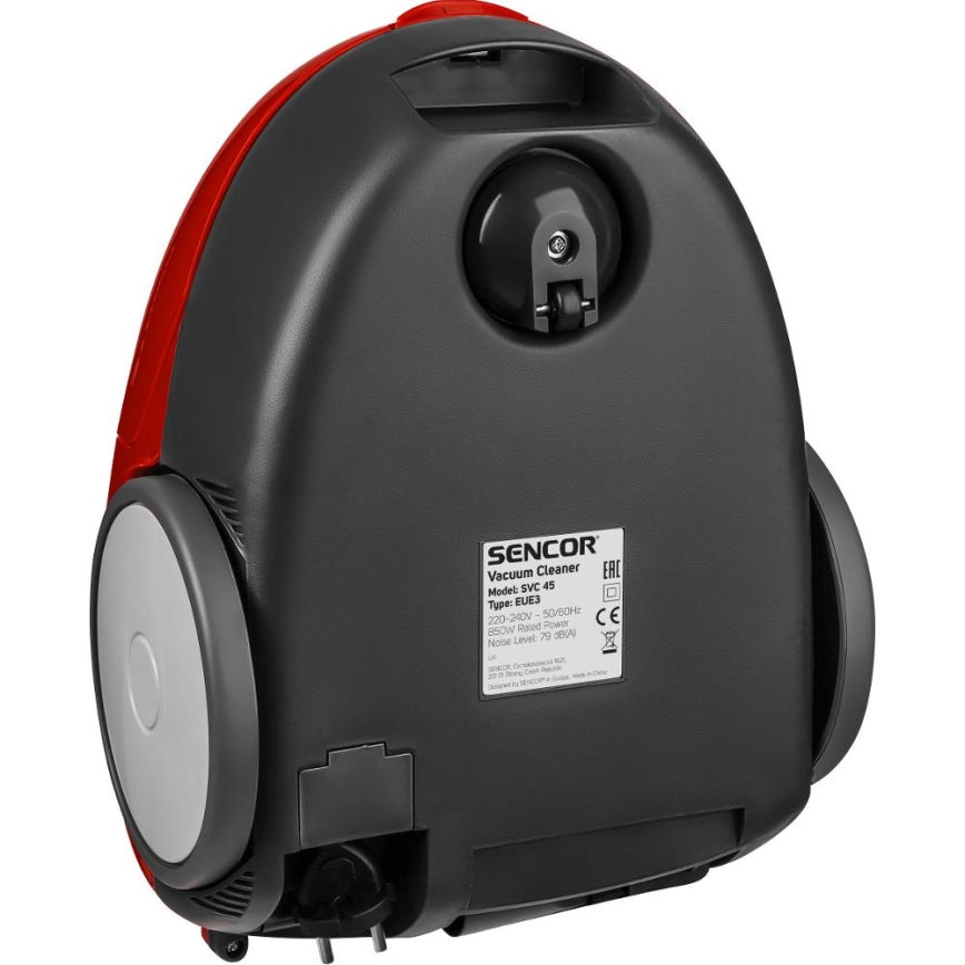 Sencor - Usisivač sa kesom 1,5 l 850W/230V crvena/crna