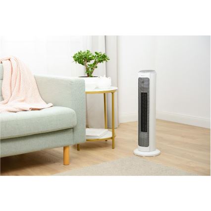 Sencor - Ventilator sa keramičkim grejnim telom 2200W/230V Wi‑Fi bela + daljinski upravljač