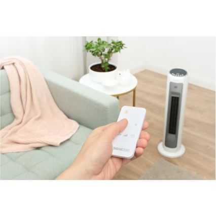 Sencor - Ventilator sa keramičkim grejnim telom 2200W/230V Wi‑Fi bela + daljinski upravljač