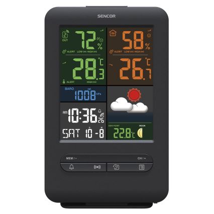 Sencor - Vremenska stanica sa LCD displejom u boji 5V/1xCR2032 + 2xAA