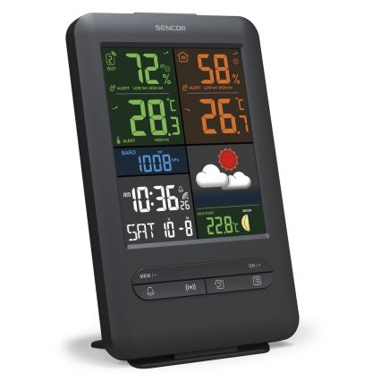 Sencor - Vremenska stanica sa LCD displejom u boji 5V/1xCR2032 + 2xAA